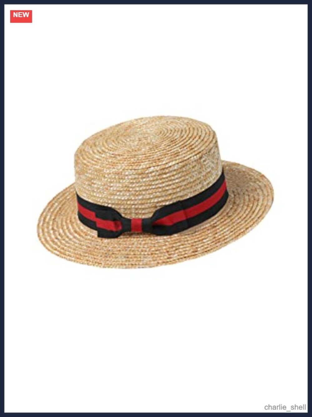 Straw Boater Hat Hard Brim Classic Gatsby Summer Sun Hat Accessory